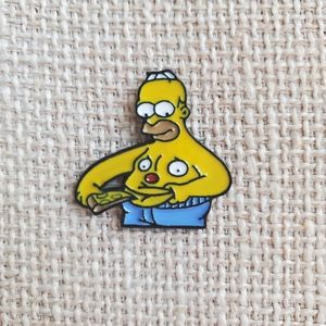 Homer Simpson Funny Enamel Pin